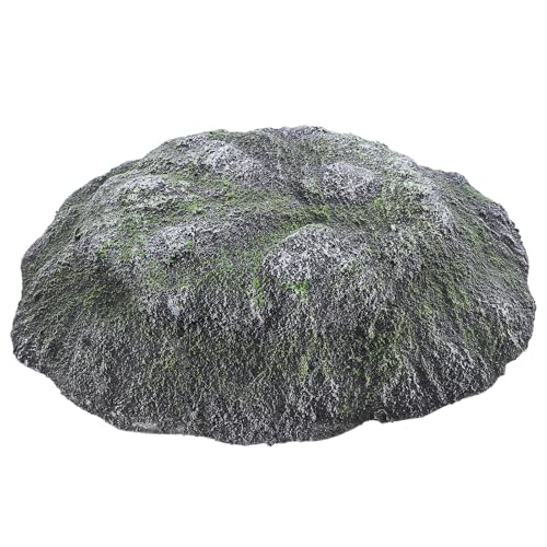 Luxshiny カメ用日光浴ランププラットフォーム - カメ用登山用日光浴テラス - 樹脂製隠れ家岩洞窟 - 爬虫類用休憩シェルター
