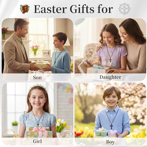 Image of Sereney Cross Necklace for Boys, 8th 9th 13th Birthday Gifts for Toddler Kids Teen Boys Girls, Baptism Gift Mustard Seed Jewelry as Rcia Christian Religious Necklace for Son Daughter Pendants