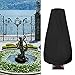 TeamSky 68.1 x 48.0in Outdoor Fountain Cover, Waterproof Fountain Cover 210D Silver Coated Oxford Cloth Waterproof Statue Protective Cover with Locking Drawstring for Outdoor Patio(Black)
