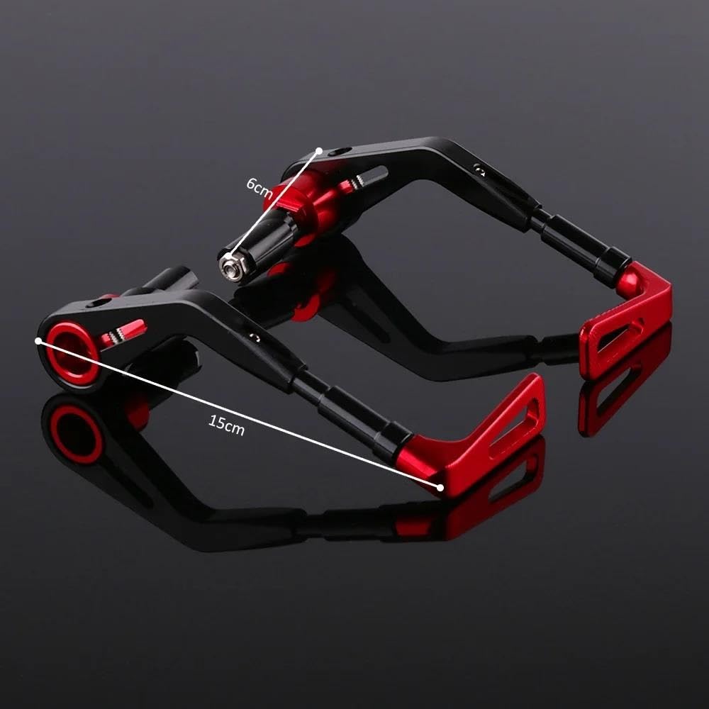 JCAKES Motorrad-Handprotektoren Universal 14mm-17mm Motorrad Lenker Handschützer Für CRF 450 Handschützer Schutz Handschutz(Rot)