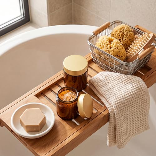 Image of Norme 24 Pcs 4 oz Glass Jars with Lids Cosmetic Jars, Amber, Gold