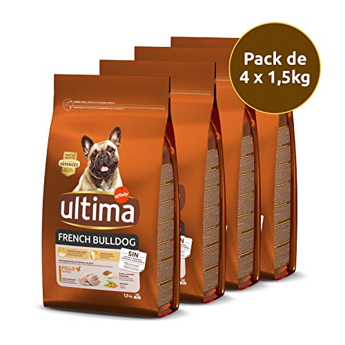 Ultima II French Bulldog  Lot de 4 x 1,5 kg  Total : 6 kg  Lot de 4 x 1500 g  Total : 6000 g