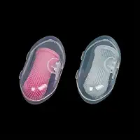 Escova de dente pet silicone bpa free livre maleável com estojo limpeza de dentes ultra macia 360°(2 UNS)