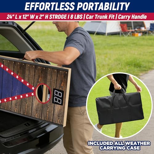 Image of Electronic Cornhole Board Set 2x1ft - Automatic Scoring Corn Hole Game
