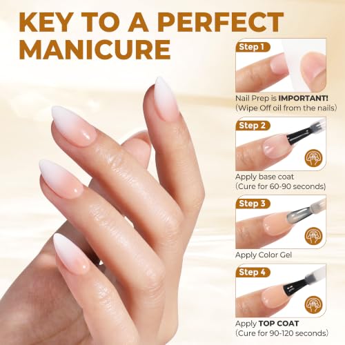 Image of UNA GELLA Gel Top Coat No Wipe 2PCS Ultra Shine Top Coat Gel Nail Polish | 10ML for Crystal Clear Nail Tips & Press On Nails Long-Lasting Gloss, u /v Cured & Soak Off