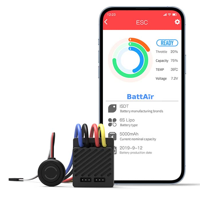 ISDT ESC70 70A Brushed ESC 1/10 Electronic Speed Controller Brake Waterproof ESC RC Car Touring Car/Buggies/Trucks/Rock/Boat RC Crawler ESC/Motor 1:10 1:8(70A)