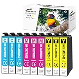 Lot de 9 cartouches d'encre 603XL : 3 cartouches d'encre jaune 603 XL, 3 cartouches d'encre magenta 603 XL, 3 cartouches d'encre cyan 603 XL, pour cartouches d'encre Epson XP 3100