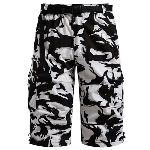 Image of Men's Cargo Shorts Relaxed Fit Mens Below the knee Cotton Hiking Shorts