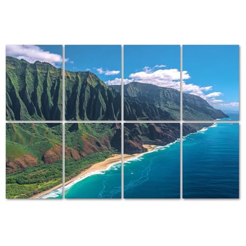 Paquete de 8 paneles acústicos artísticos para absorción de sonido - Paneles decorativos autoadhesivos para estudio de grabación en casa 48"x32" miniatura 1