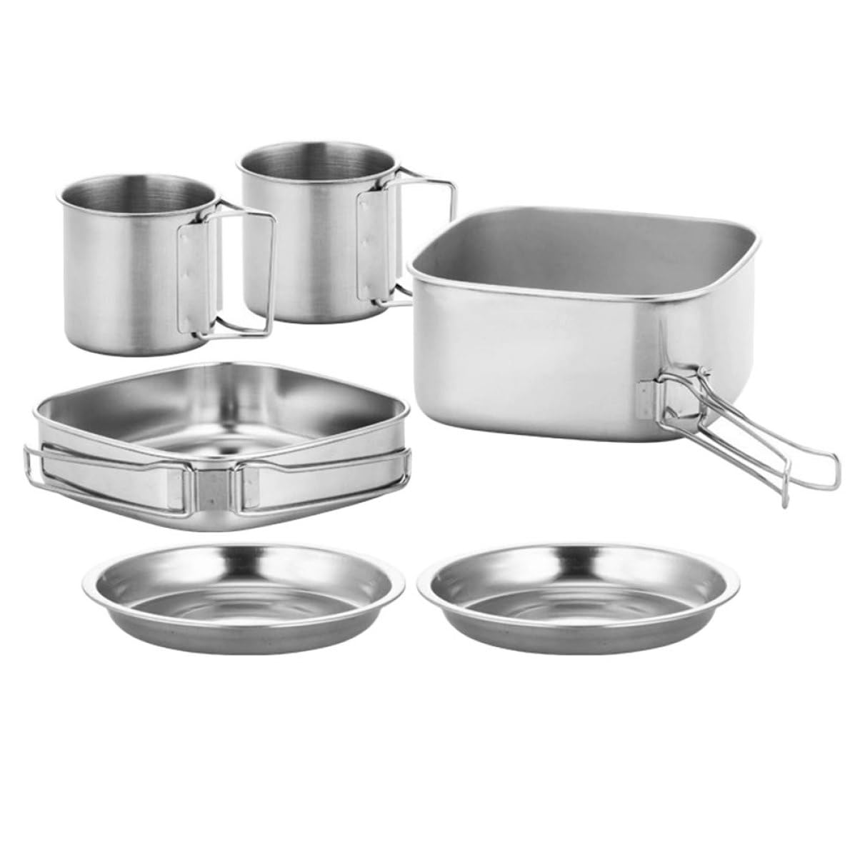 Happyyami 1set Pieghevoli Inossidabile Utensili Multifunzionali Per Picnic e Attività Outdoor Kit Per Escursionismo e Grigliate