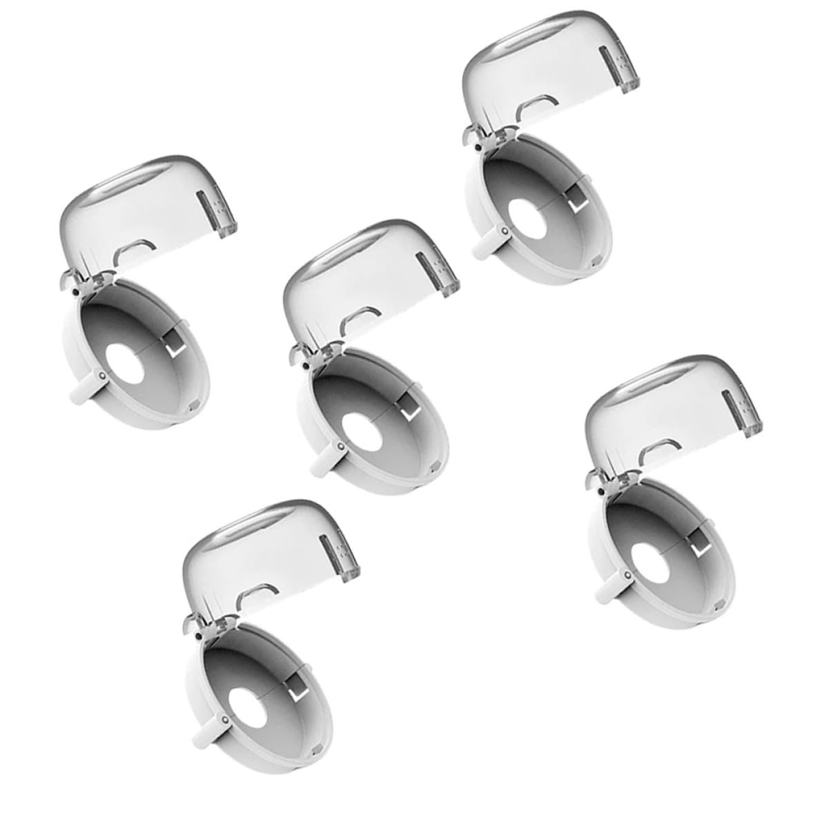 Milisten 5Pcs Gas Stove Cover Safety Protection Heat Resistant Non Adhesive Gas Burner Protection Removable Reusable Kitchen Safety for Childproofing