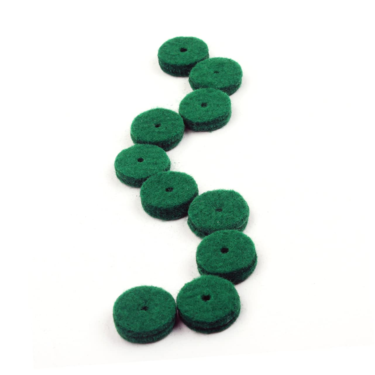 GOOHOCHY Piano Pad Circles 90pcs Green Felt Washers 22mm D04 for Piano Maintenance Repair
