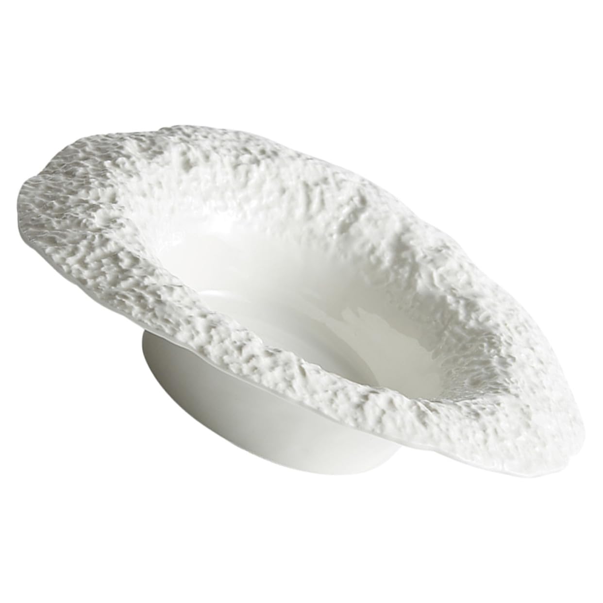 BESPORTBLE Assiette Creuse En Céramique Effet Roche 25 Cm, Assiette à Pâtes Et Salade, Vaisselle Robuste Pour Repas Maison, Usage Familial Et Restaurant, Service