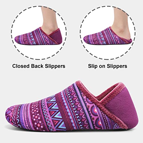 Image of Fires Womens Mens Slippers with Rubber Sole Soft-Lightweight House Slipper Socks Around House Shoes Non Slip Indoor /Outdoor