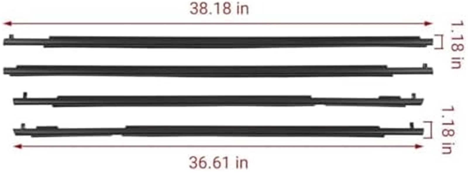 Listwa krawędziowa okna samochodowego Uszczelki okienne dla TOYOTA dla Land Cruiser Prado 2010-2020 Przednie tylne drzwi Listwa wykończeniowa
