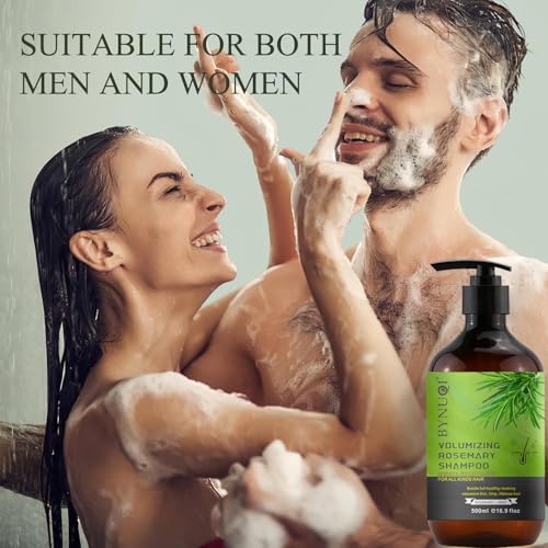 Image of Rosemary Shampoo for Hair Growth, High-Rosemary Volumizing Shampoo for Thin & Fine Hair, Sulfate Free Amino Acid Shampoo with Moringa, Hibiscus & Aloe Vera, Scalp Care for Oily Roots, 16.9 Fl Oz