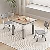 Kids table and chairs height adjustable childrens table and chair set kids tables for age 2 8 graffiti desktop table for kids with 2 seats small kids table max 300lbs  urban country home decor