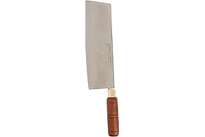 8-Inch Winco Blade Chinese Cleaver with Wooden Handle