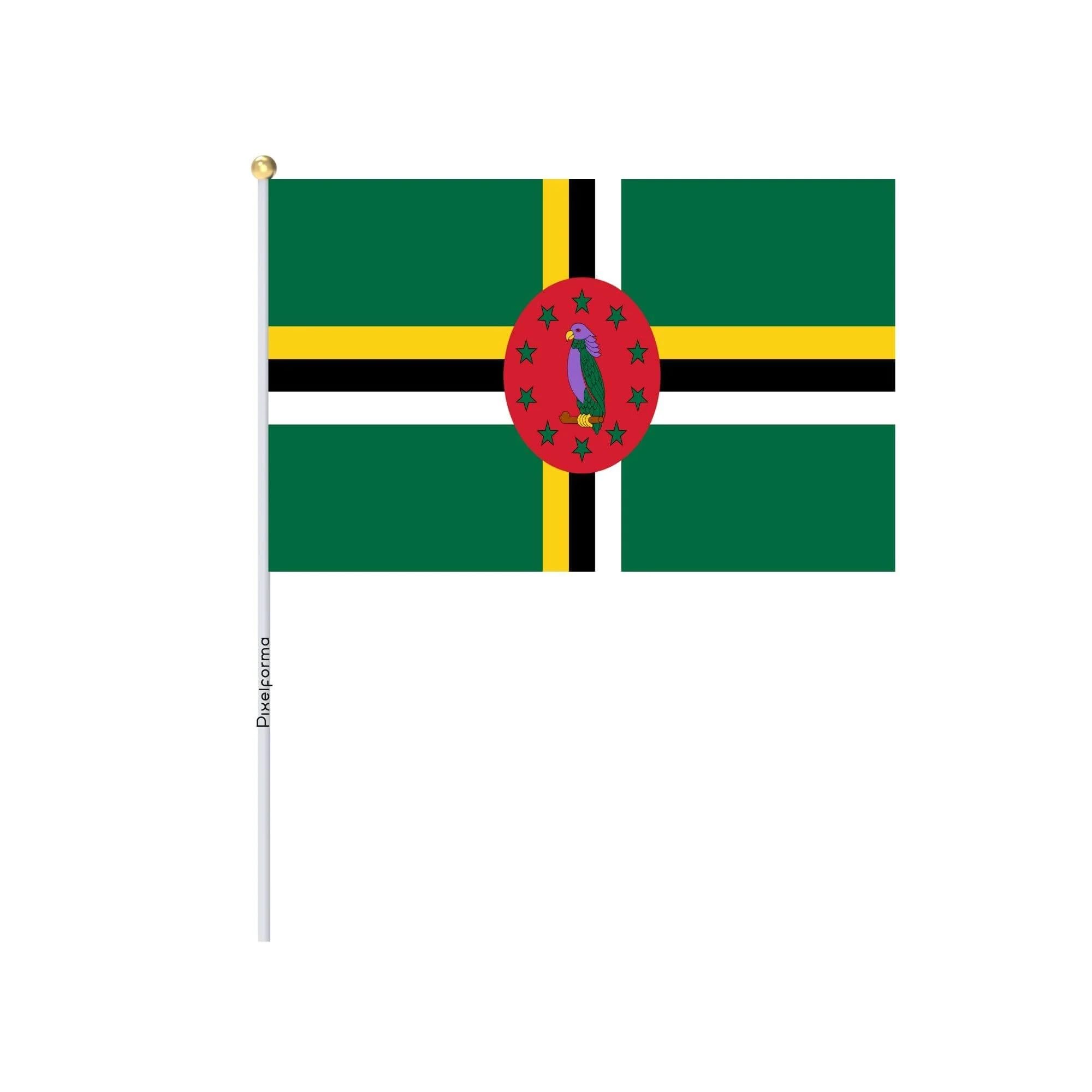 Dominica Mini Flag in Various Sizes 50 Pieces 14 x 21 cm