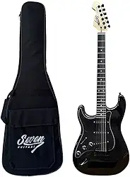 Guitarra Strato Seven Canhoto Sgt-207 LH BK Preta C/Bag