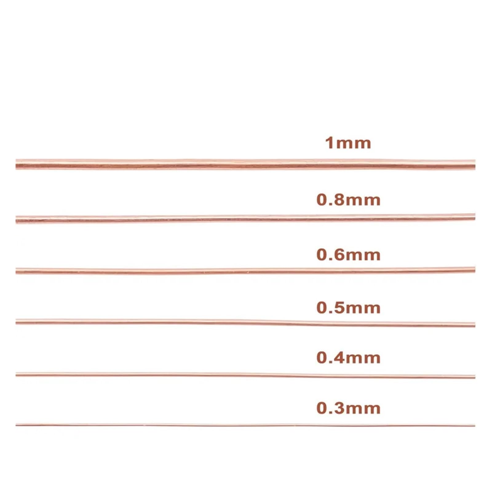 tianwandong 5/10M reiner Kupferdraht T2 Kupferspule leitfähiger Kupferdraht, superfeiner Kupferdraht, blanke Leitung 0,1 0,15 0,2 0,3 0,4 0,5 1,0~3 mm(2.5mm 5Meters)
