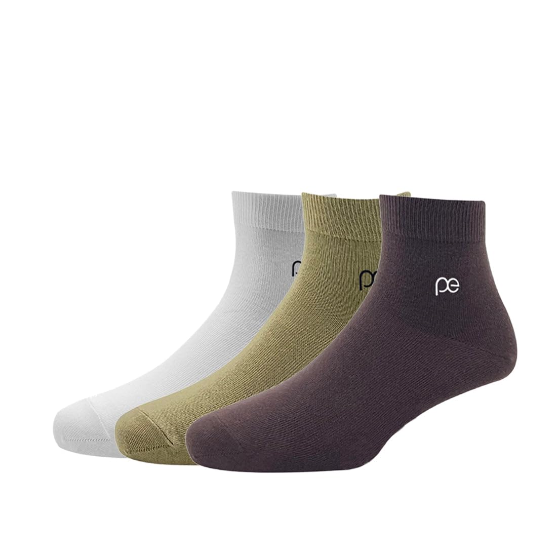 peter england Men's Cotton Quarter Length Socks (Pack of 3) White, Beige, Brown-picture-20