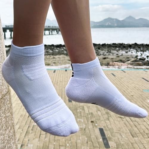 Ankle Socks Athletic Running Low Cut Cushioned Anti-Blister Tab Sports Socks for Men Women 6 Pairs3