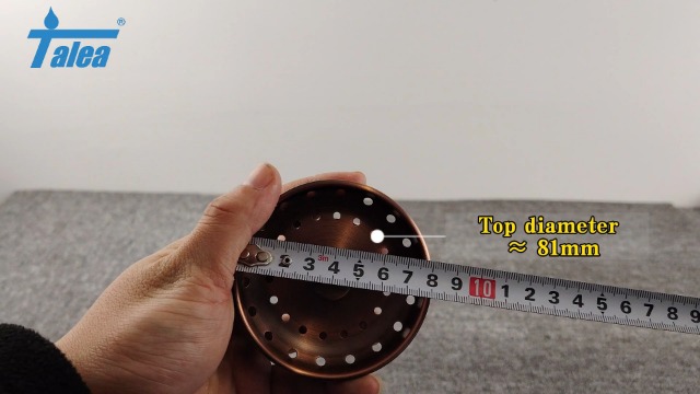 Tapón colador para fregadero de cocina cobre antiguo miniatura 7