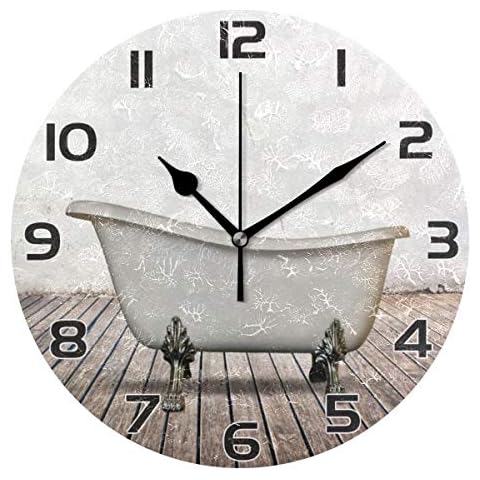 Qilmy Vintage Bathtub Wall Clock Cover