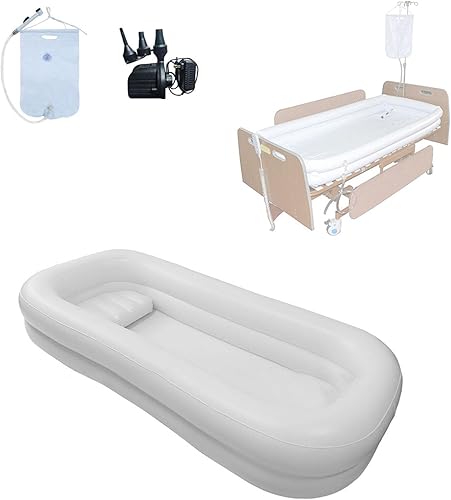 Miniatura 5 de Bañera inflable, kit de ducha inflable con bomba de aire eléctrica y bolsa de agua, bañera inflable médica, bañera portátil de PVC, para