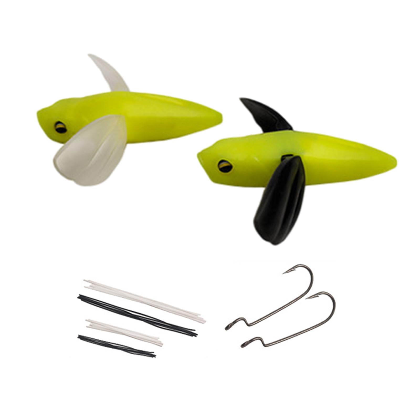 QIAOLIDA Flying Fish Soft Lures Baits With 3D Eye Silicone Tail For Enhances Attraction In Freshwater Saltwater Fishing