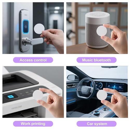 Chip NFC programable NTAG215 en pegatinas redondas para móviles y juegos 6