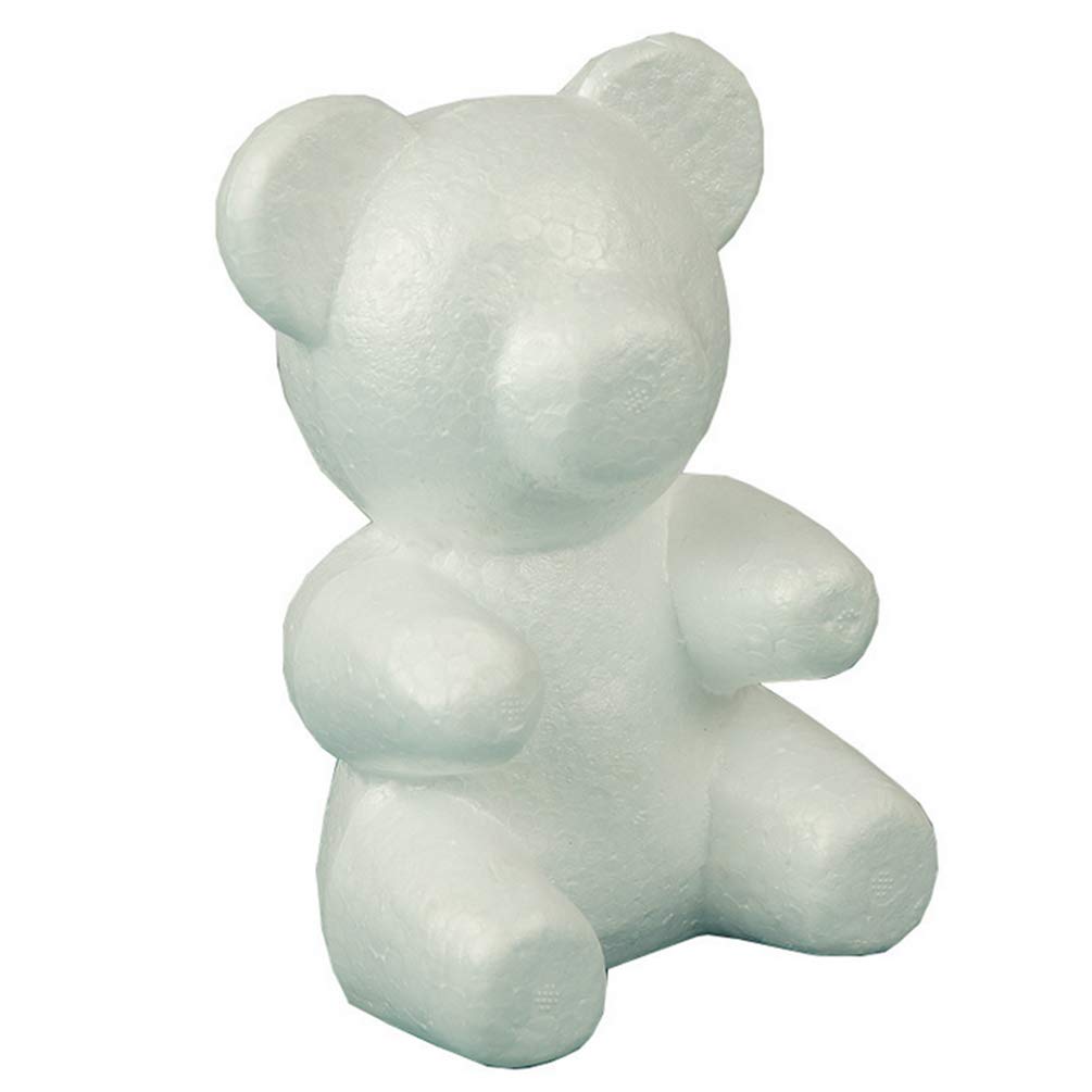 Junhouse 1pc Modelling Foam Polystyrene Love Heart Bear for DIY Craft Wedding Party Decoration Supplies (Foam Bear 20cm)