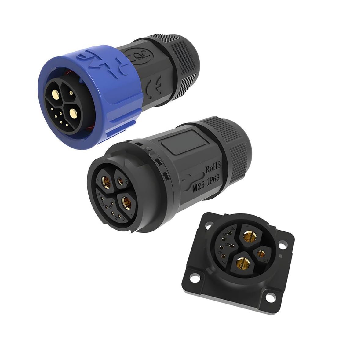 Connecteur à vis et à sertir 8 Broches 50 A, Prise de Charge pour Batterie d'aviation, mâle + Femelle, autobloquant