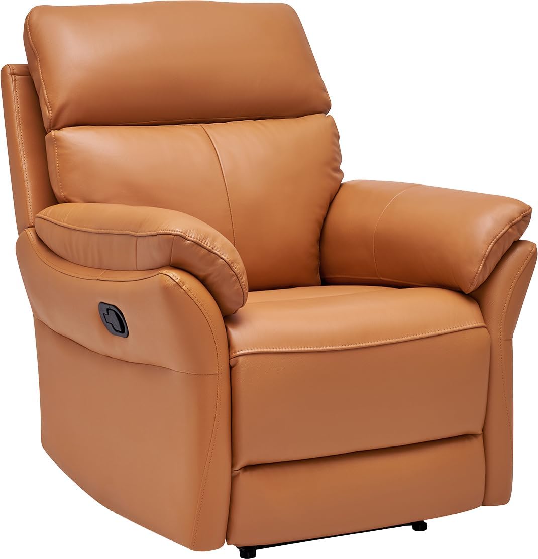 AIRSKY Genuine Leather Recliner Chair, Top Grain Leather, Italian Water