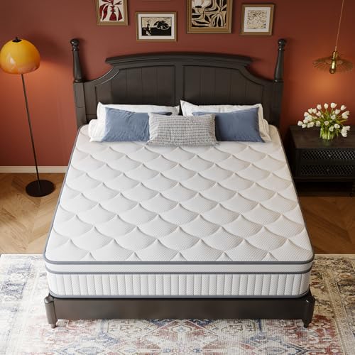 Image of SupremeSleep Full Size Mattress, 14 Inch Full Mattress in a Box, Innerspring Hybrid with Cooling Gel Memory Foam and Individually Wrapped Coils for Pressure Relief & Superior Support, Medium Firm