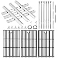 Criditpid Grill Replacement Parts for Charbroil 463229521 463229021 463228622 463259223 463284422, G426-0005-W1 Grill Grates, Heat Plates, Burners and Igniter for Charbroil Performance 6 Burner Grill