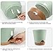 YNNICO Indoor Self Watering Planters with Drainage Holes and Saucers, 8, 7, 6.5, 6, 5.5, 5 Inches, Green, 6 Pots.