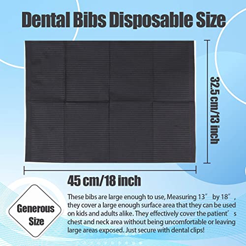 125-Pcs-Dental-Bibs-Disposable-for-Patient-13x18-3-Ply-Waterproof-Piercing-Tattoo-Paper-Napkin-Tissue-Bib-for-Dental-Clinic-Tattoo-Station-and-Salon