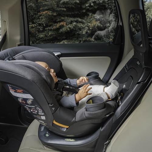Image of Chicco Fit360 Mirror Car Seat Accessory for Fit360 Rotating Convertible Car Seat, Shatter-resistant, For Rear-Facing, Anthracite /Grey