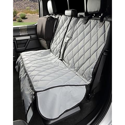 4Knines Dog Seat Cover for Crew Cab Trucks - Back Seat Protection for Fold Up Seats, Pet Cover Hammock, Durable Car Seat Cover for Dogs, Fits Full Size 4 Door Trucks Cover