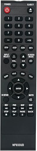 Nuevo NF033UD reemplazado remoto apto para Sylvania Emerson TV reproductor de DVD LD190SS1 LD190SS2 LD195SSX LD320SS1 LD320SS2 LD320SSX LD370SSX
