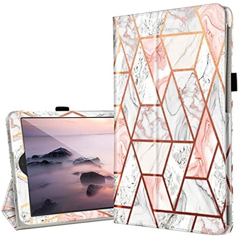 Fingic Case for Samsung Galaxy Tab A 10.1 2019 (SM-T510/SM-T515),PU Leather Rose Gold Marble Case Slim Fit Folio Stand TUP Smart Case forSamsung Galaxy Tab A 10.1 Galaxy Tab A 10.1 2019 Tablet Case Cover