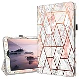 Fingic Funda para Samsung Galaxy Tab A 10.1 2019 (SM-T510/T515), Funda Piel sintética de Color Oro Rosa y mármol Slim Fit Folio Stand Tup Smart Case para Samsung Galaxy Tab A 10.1 2019 Tablet Case