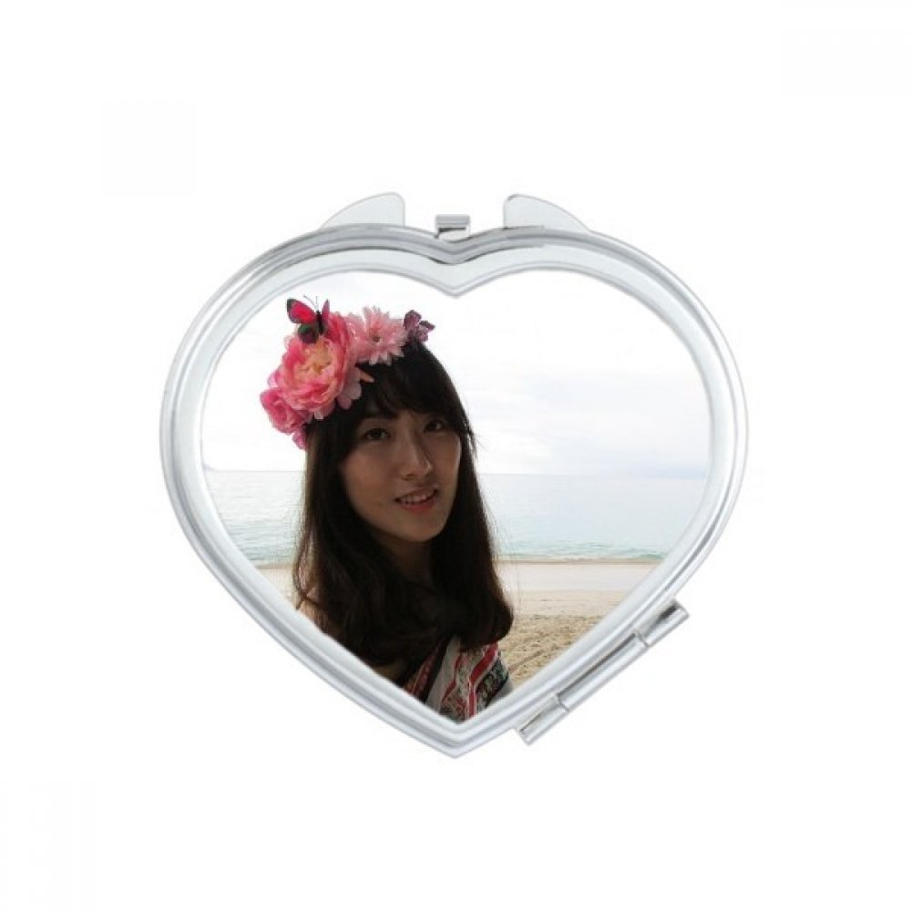 Miroir de maquillage compact pliable Plage Sea Wave pour sac