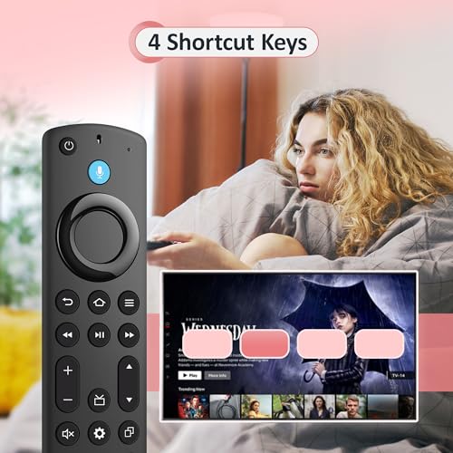 Image of Voice Firestick Remote Control for All Firestick Smart TV Remote, Fit for TV Cube /Stick 4K Max /Stick 4K(1st /2nd Gen), TV Stick, Stick Lite, Fit for Insignia Toshiba TCL Hisense Smart TV