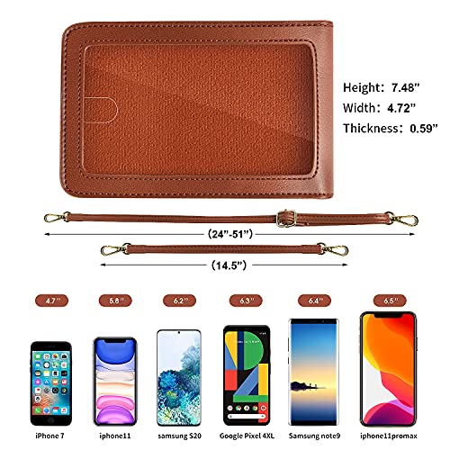 Image of Crossbody Cellphone Purse Women Touch Screen Bag RFID Blocking Wallet Handbag Shoulder Strap