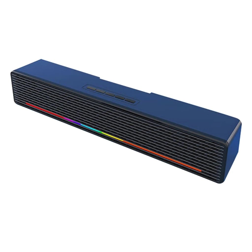 Altoparlante Luci colorate Gioco for computer Audio Gioco Videogioco TV Lettore audio con porta di ricarica(Blue,White)