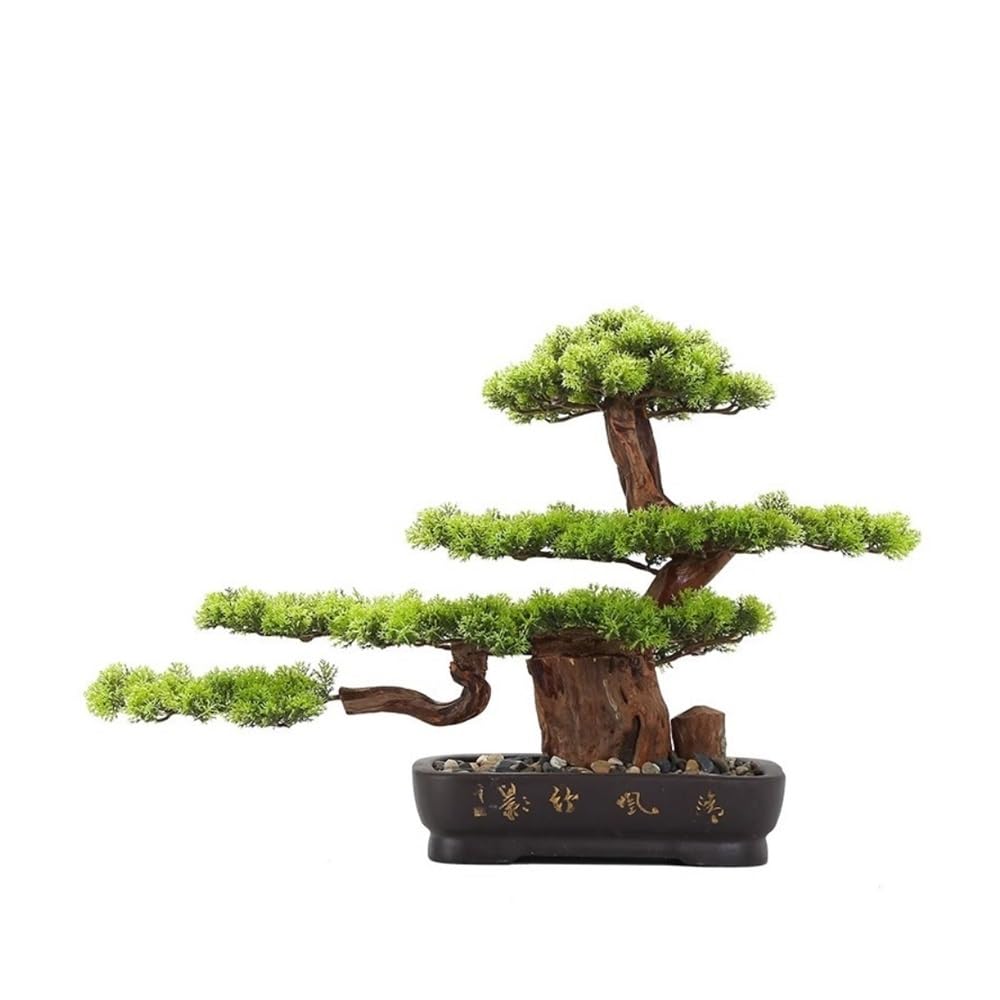 GTHTUHFD Artificial Plants, Simulation Of The Welcome Pine Bonsai - Suitable For The Living Room, Entrance, Office Display,Home Decor