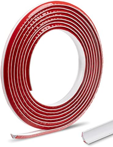 FAKILO Quadrant Trim PVC Self Adhesive Skirting Board Moulding Trim, Plastic Wall Corner Decoration Edging Strip (White, 9 * 12mm, 3m)